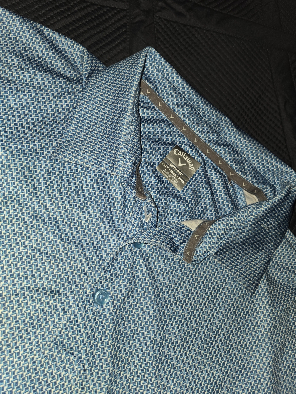 Callaway Men's Blue Geometric Button-Down Shirt 2XLT